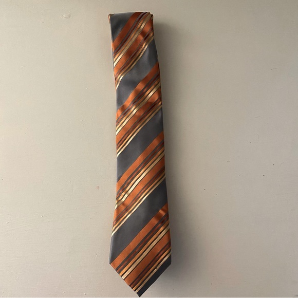 Alfani Diagonal Stripe Silk Tie - Picture 3 of 4